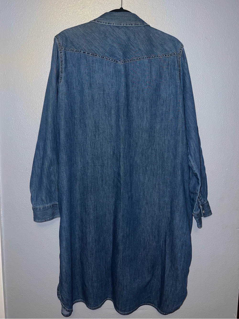GAP Blue Denim Western Shirt Dress - Blue - Picture 11 of 15